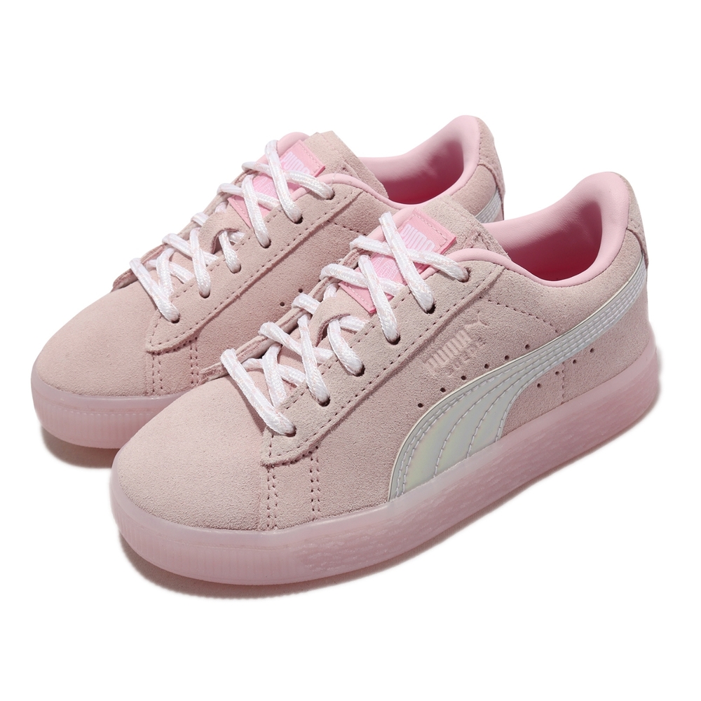 Puma 休閒鞋 Suede Kitty Queen PS 童鞋 中童 粉紅色 驚喜 寶貝蛋 珠光 炫彩 麂皮 38507801