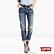 Levis 女款 上寬下窄 Taper 中腰排扣牛仔長褲 硬挺厚磅 product thumbnail 1