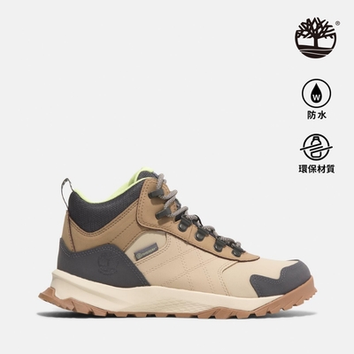 Timberland 女款淺米色Lincoln Peak防水中筒健行鞋|A2NWBER2