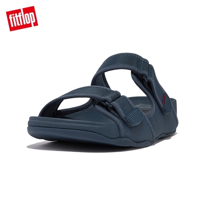 【FitFlop】GOGH MOC MENS ADJUSTABLE WATER-RESISTANT SLIDES防水可調式雙帶涼鞋-男(藍綠色)