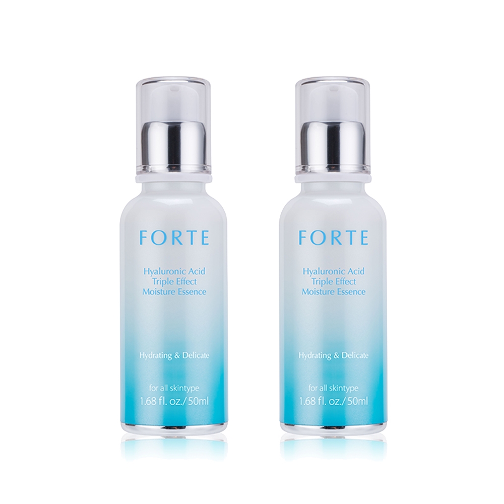 【FORTE】玻尿酸三重水潤精華(50ml/瓶) 2瓶/組