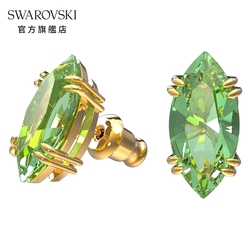 SWAROVSKI 施華洛世奇 GEMA 淡金色綠水晶耳環