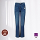 ILEY伊蕾 撞色洗水牛仔鸚鵡刺繡直筒褲(藍色；M-2L)1233478601 product thumbnail 1