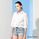 Nautica 女裝拼接蕾絲休閒七分袖襯衫-白 product thumbnail 1