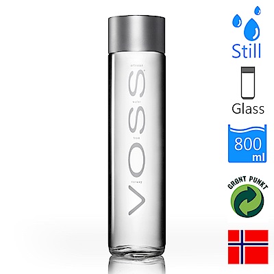 699免運-VOSS芙絲挪威礦泉水800ml-銀蓋玻璃瓶