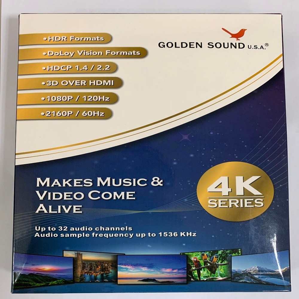 GOLDEN SOUND 高品質3D HDMI線 1.5M 對應4K 2160P/60Hz