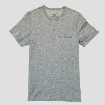 Tommy Hilfiger 熱銷印刷文字吸濕排汗運動短袖T恤-灰色