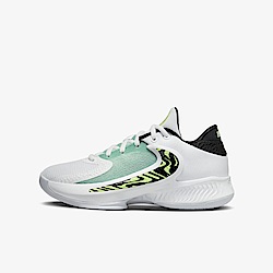 Nike Freak 4 GS [DQ0553-100] 大童 籃球鞋 運動 訓練 字母哥 倒勾 實戰 球鞋 白 綠
