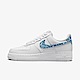 Nike W Air Force 1 07 ESS [DH4406-100] 女 休閒鞋 變形蟲 Paisley 白水藍 product thumbnail 1
