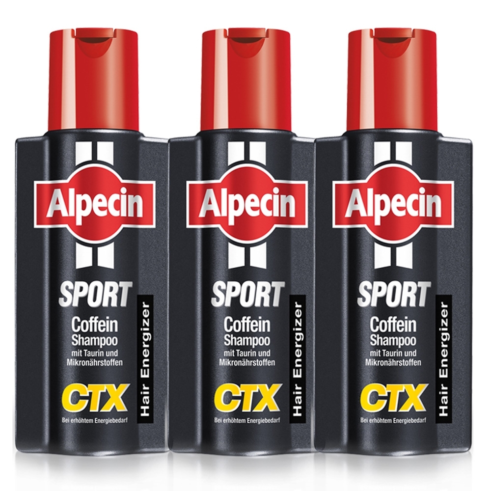 Alpecin 運動型咖啡因洗髮露 CTX SPORT 250mlx3-快速到貨