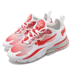 Nike 休閒鞋 Air Max 270 React 女鞋 氣墊 舒適 避震 簡約 球鞋 穿搭 白 紅 BV3387100