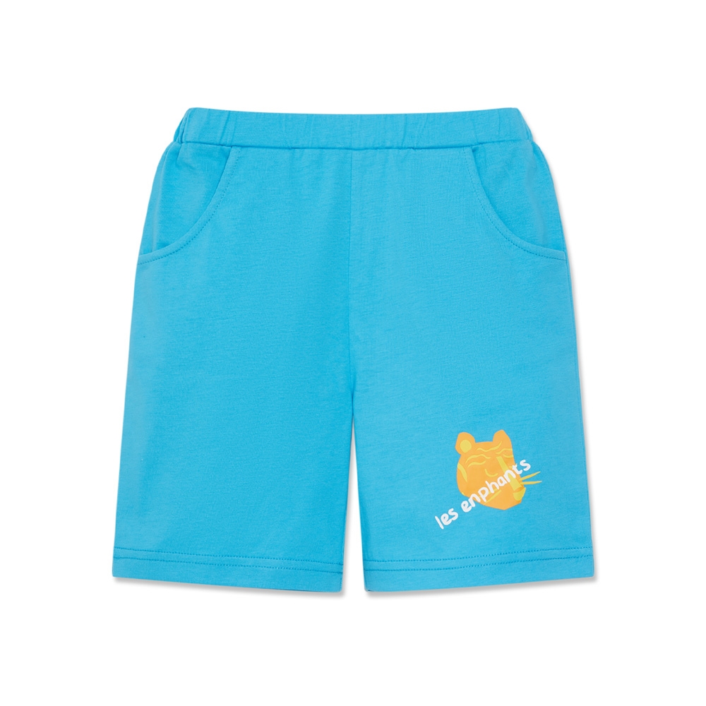 【麗嬰房】EASY輕鬆系列 小小美食家小動物短褲-藍色 (76cm~130cm)