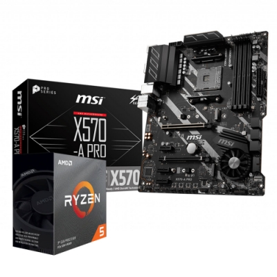 AMD Ryzen5 3400G + MSI X570 組合套餐