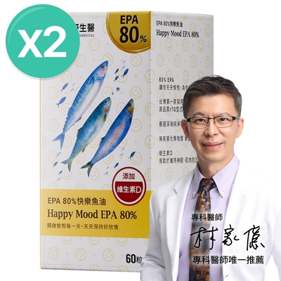 【大研生醫】EPA 80%快樂魚油軟膠囊(升級添加D3)x2