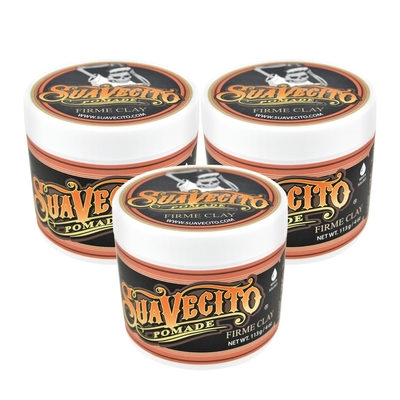 美國 SuaVecito 強力無光髮泥 113g 超值三入組 Firme Clay Pomade