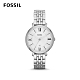 FOSSIL JACQUELINE 簡約不鏽鋼女錶-銀色 約36mm ES3433 product thumbnail 1