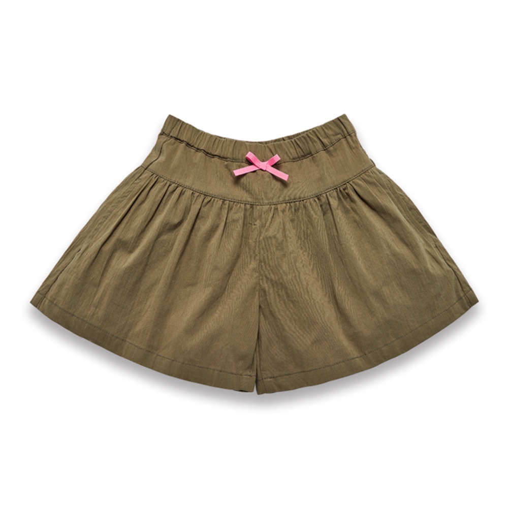 【麗嬰房】les enphants 女童平織短褲-綠(100-110cm)
