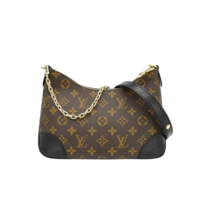 Louis Vuitton Boulogne 帆布牛角手提/斜背包(M45831-黑)