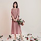 純色造型袖雪紡洋裝-OB大尺碼 product thumbnail 3