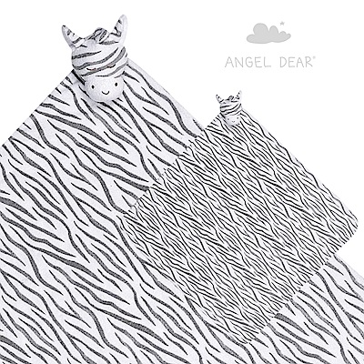 美國 Angel Dear 大頭動物嬰兒毛毯禮盒版 (黑白斑馬)