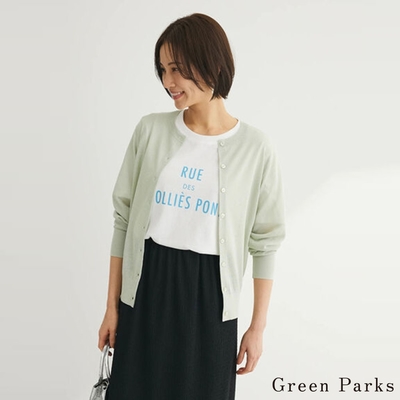 Green Parks 優雅金屬絲線圓領開襟衫