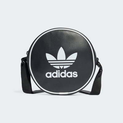 adidas ac round bag 三葉草 側背包-黑-it7592