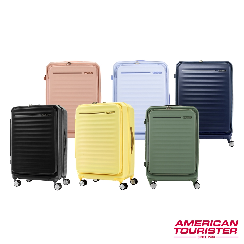 AMERICAN TOURISTER 美國旅行者 25吋Frontec 1/9可擴充抗菌避震飛機輪PC行李箱(多色可選) | 拉鍊框 |  Yahoo奇摩購物中心