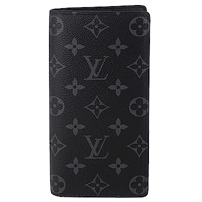 LV M61697 Monogram 黑灰色LV花紋開闔拉鍊長夾