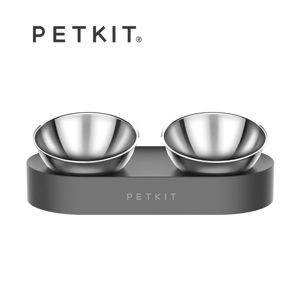 PETKIT佩奇 寵物15°可調式架高碗 不鏽鋼 (雙口)