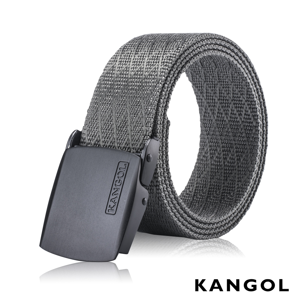 KANGOL EVOLUTION系列 英式潮流休閒自動釦皮帶-灰色網紋 KG1181