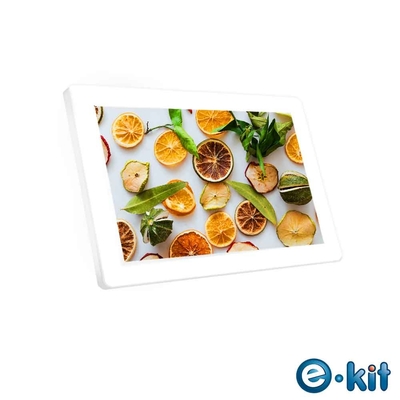 逸奇e-Kit  13.3吋耐磨抗刮玻璃鏡面數位相框電子相冊-白色款 DF-VM13_W