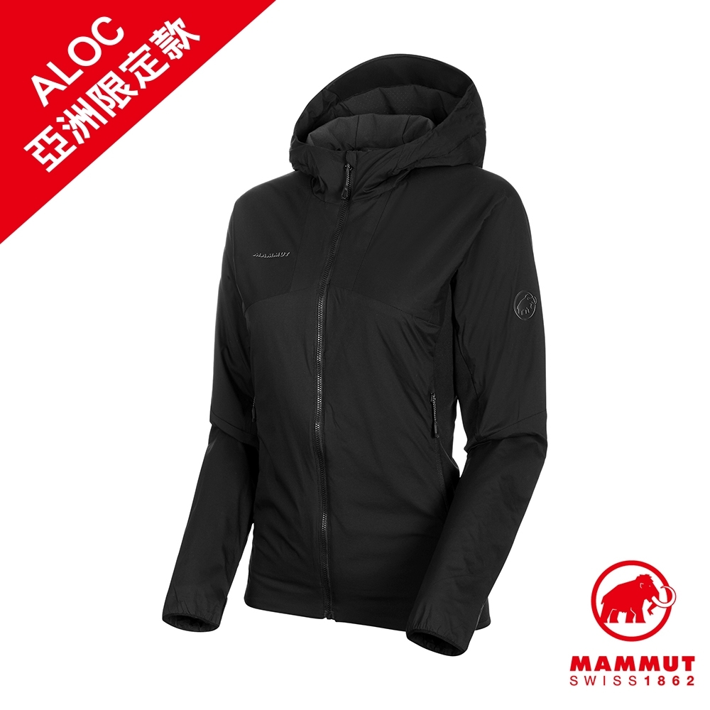 【Mammut 長毛象】Rime Light IN Flex Hooded Jacket AF 保暖連帽化纖外套 黑色 女款 #1013-01310