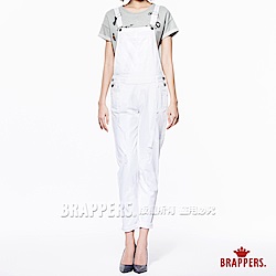 BRAPPERS 女款 新美腳Royal系列-女用吊帶七分褲-白