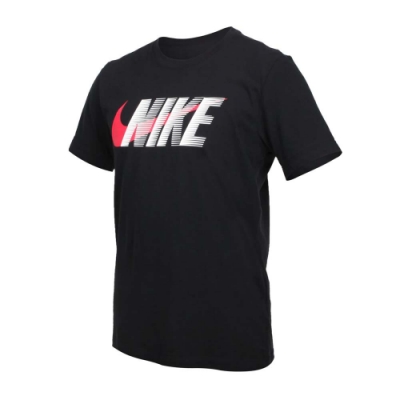 NIKE 男短袖T恤-DRI-FIT 休閒 慢跑 上衣 CZ9727-010 黑紅白