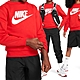 Nike K NSW CLUB FLC CREW LS HBR 童裝 大童 紅色 長袖 運動 加絨 上衣 FD2992-657 product thumbnail 1