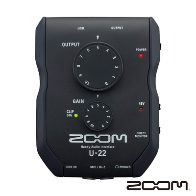 ZOOM U-22 行動錄音介面 公司貨