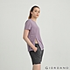 GIORDANO 女裝G-MOTION超輕涼感開衩T恤 - 86 仿段彩薄暮紫 product thumbnail 1