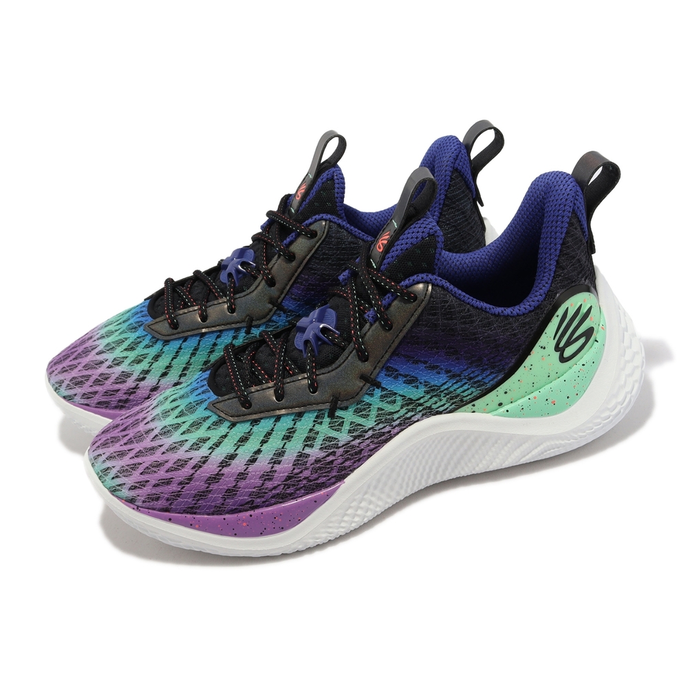 Under Armour 籃球鞋 Curry 10 男鞋 黑 粉紫 藍綠 漸層 10代 Northern Lights 3025621500