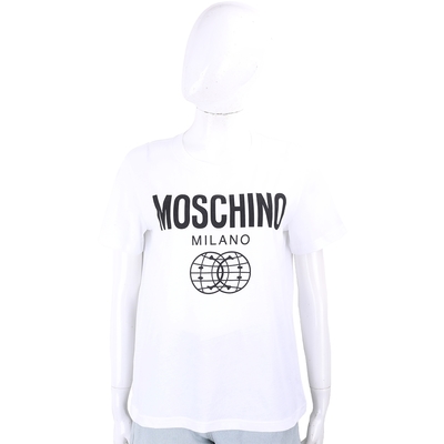 MOSCHINO Smiley 笑臉聯名印花白色棉質TEE T恤