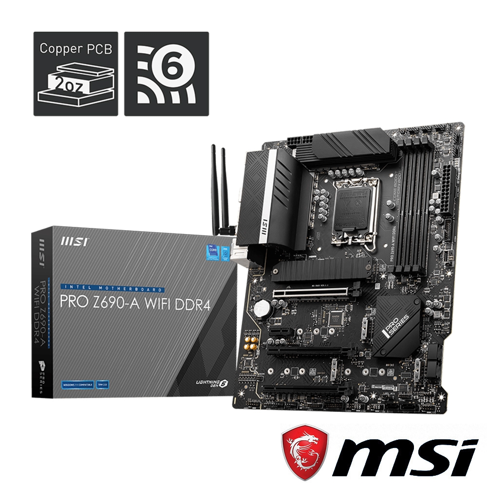 MSI微星 PRO Z690-A WIFI DDR4 主機板