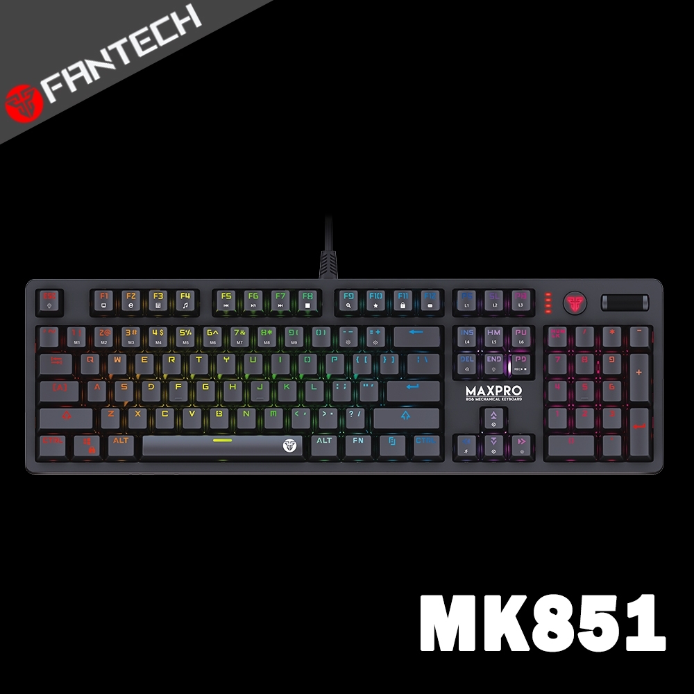 (11/9 Line回饋5%)FANTECH MK851 RGB多媒體專業機械式電競鍵盤