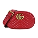 GUCCI GG Marmont 絎縫牛皮拉鍊腰包/腰包(大款/紅) product thumbnail 1