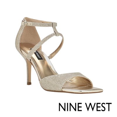 nine west sighs2 繞踝細跟涼鞋-金色