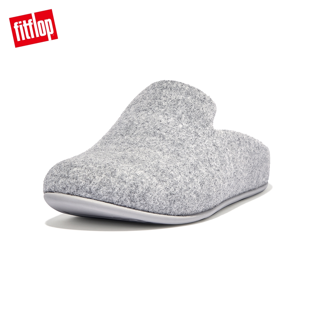 【FitFlop】CHRISSIE II HAUS FELT SLIPPERS易穿脫舒適便鞋-女(灰色)