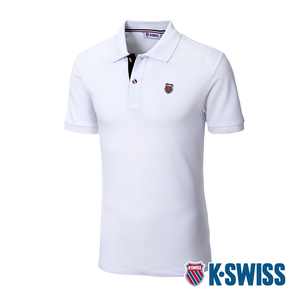 K-SWISS  Polo 短袖POLO衫-男-白