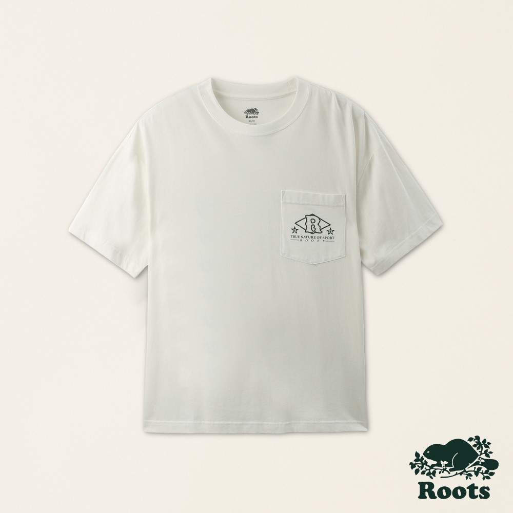 Roots 男裝- TRUE NATURE OF SPORT口袋短袖T恤-白色