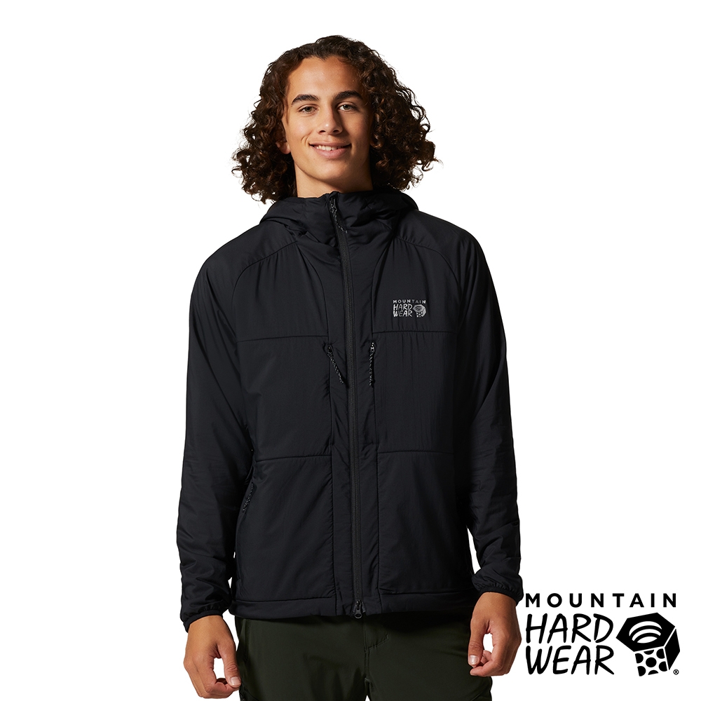 【美國Mountain Hardwear】 Kor AirShell Warm Jacket 輕量防風防潑水保暖連帽外套 男款 黑色 #1985021