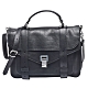 Proenza Schouler Medium Saddle山羊皮斜背包(中-黑) product thumbnail 1