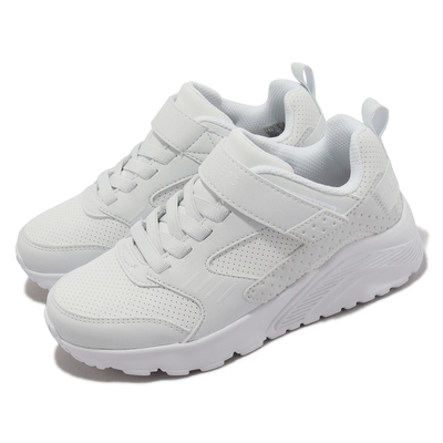 Skechers 童鞋 Uno Lite Donex 中童 白 全白 皮革 魔鬼氈 記憶鞋墊 運動鞋 小朋友 403671LWHT