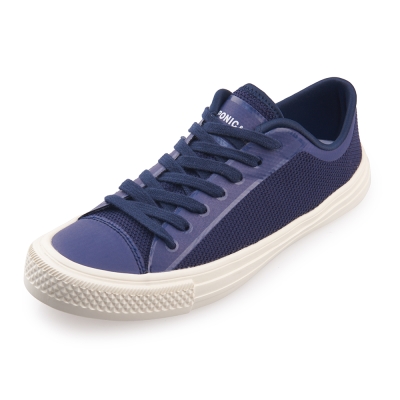 美國加州 PONIC&Co. OSCAR 透氣網布 運動鞋 深藍色 環保輕量 綁帶7孔 平底素面 休閒鞋 滑板鞋